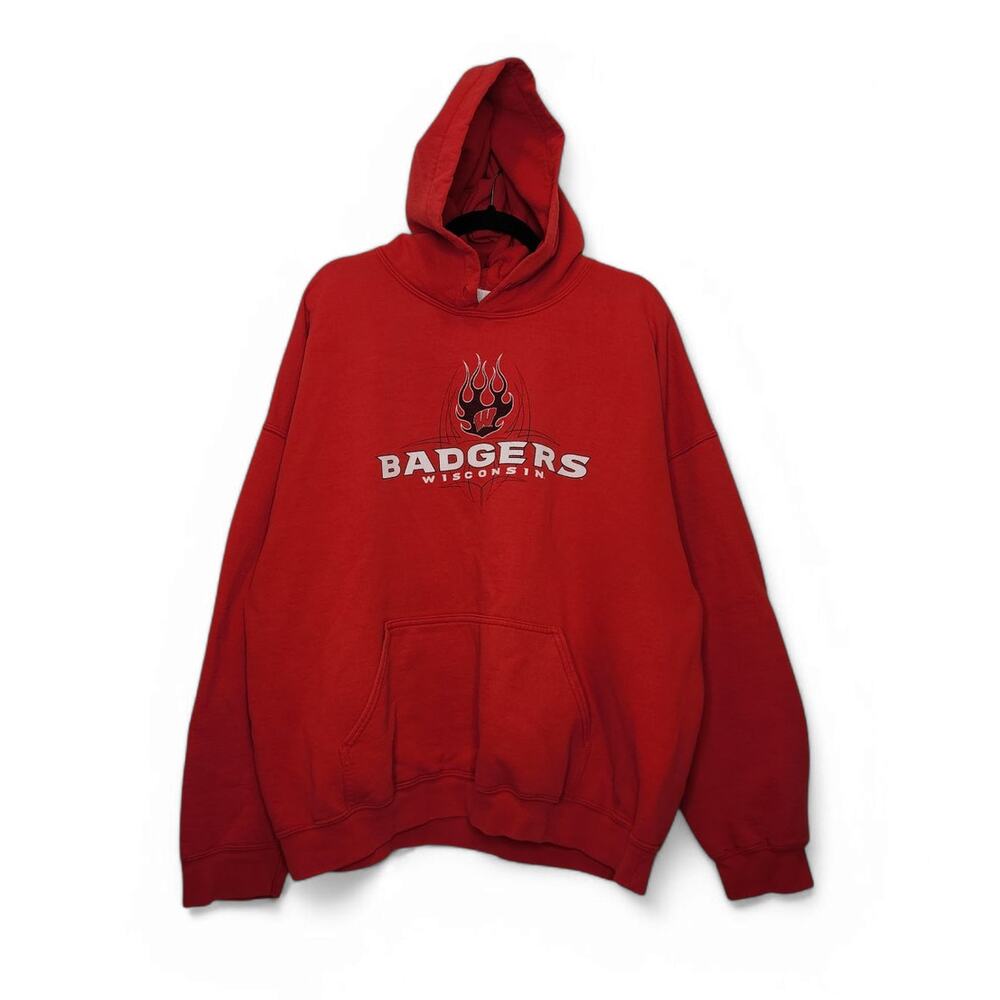 y2k Wisconsin Badgers Vintage Hoodie Sweatshirt Wisconsin 2X Oversized